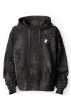 Dalix Ghost Embroidered Washed Hoodie In Black