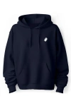 Dalix Ghost Fleece Hoodie In Navy Blue