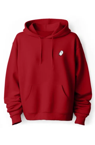 Dalix Ghost Fleece Hoodie In Red