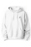 Dalix Ghost Fleece Hoodie In White