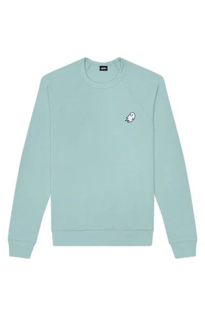 Dalix Ghost Fleece Sweatshirt In Heather Blue Lagoon