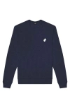 Dalix Ghost Fleece Sweatshirt In Heather Navy