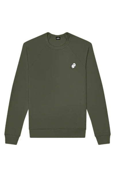 Dalix Ghost Fleece Sweatshirt In Military Green