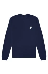 Dalix Ghost Fleece Sweatshirt In Navy Blue