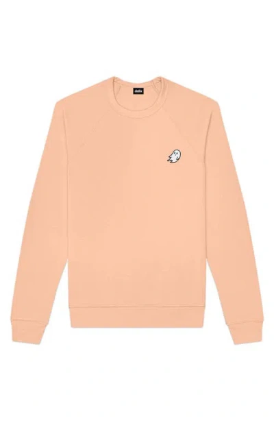 Dalix Ghost Fleece Sweatshirt In Peach