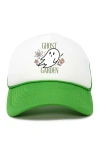 Dalix Ghost Garden Snapback Trucker Hat In White