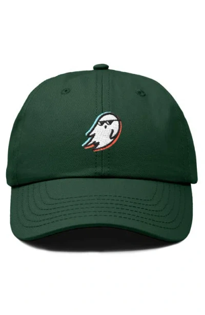 Dalix Ghost Life Embroidered Casual Cap In Dark Green