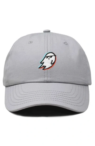Dalix Ghost Life Embroidered Casual Cap In Gray