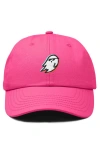 Dalix Ghost Life Embroidered Casual Cap In Hot Pink