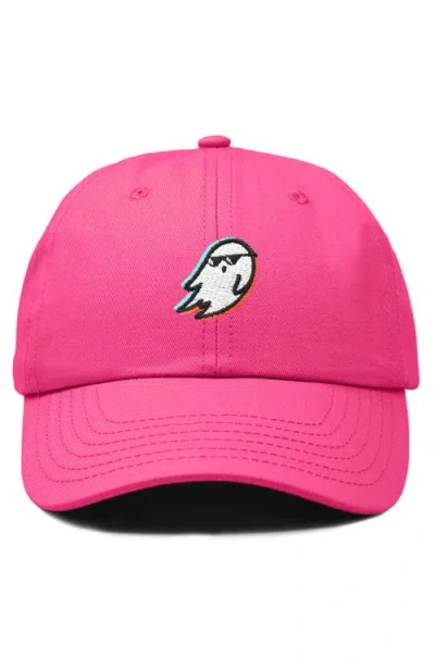 Dalix Ghost Life Embroidered Casual Cap In Hot Pink