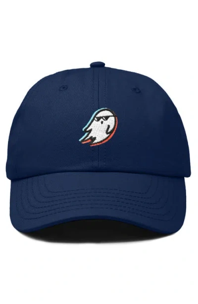 Dalix Ghost Life Embroidered Casual Cap In Navy Blue