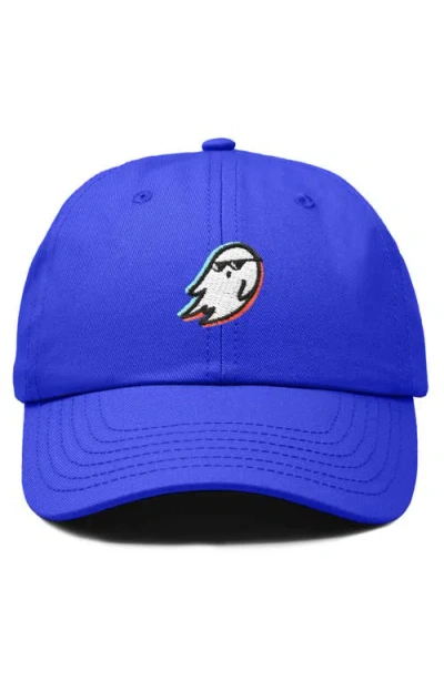 Dalix Ghost Life Embroidered Casual Cap In Royal Blue