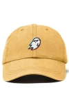 Dalix Ghost Life Embroidered Casual Cap In Washed Gold