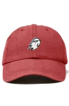Dalix Ghost Life Embroidered Casual Cap In Washed Red