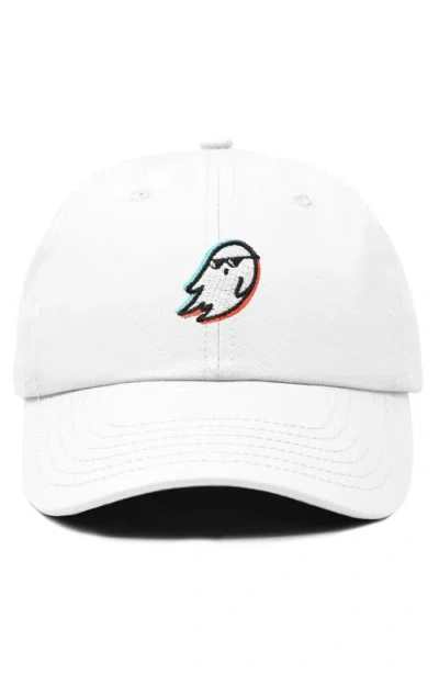 Dalix Ghost Life Embroidered Casual Cap In White