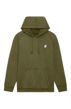 Dalix Ghost Mens Mineral Washed Hoodie In Green