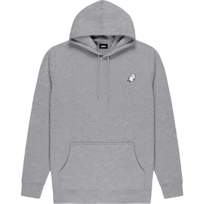 Dalix Ghost Midweight Fleece Classic Hooded Sweatshirt In Gray