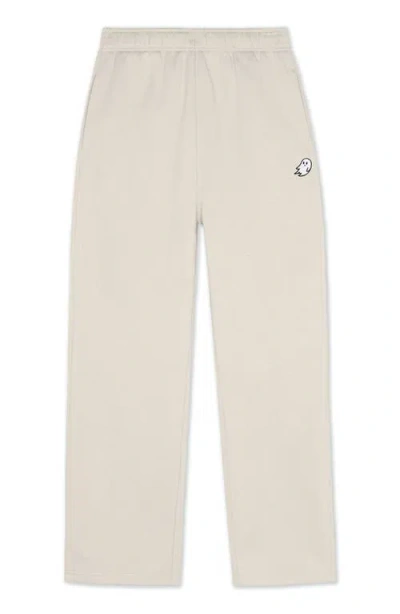 Dalix Ghost Midweight Fleece Relaxed Track Pants In Neutral