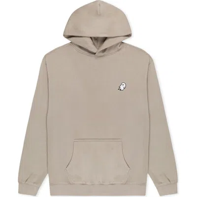 Dalix Ghost Relaxed Midweight Faded Fleece Hoodie In Gray