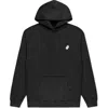 Dalix Ghost Relaxed Midweight Faded Fleece Hoodie In Black
