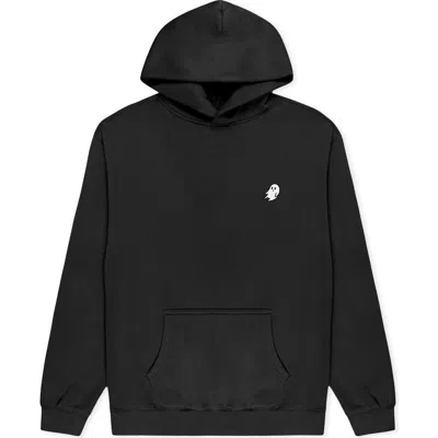 Dalix Ghost Relaxed Midweight Faded Fleece Hoodie In Black