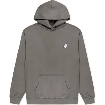 Dalix Ghost Relaxed Midweight Faded Fleece Hoodie In Gray