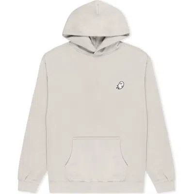 Dalix Ghost Relaxed Midweight Faded Fleece Hoodie In Neutral