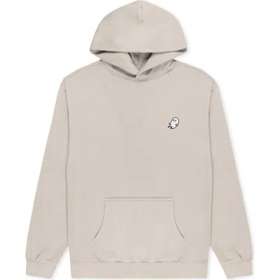 Dalix Ghost Relaxed Midweight Faded Fleece Hoodie In Neutral