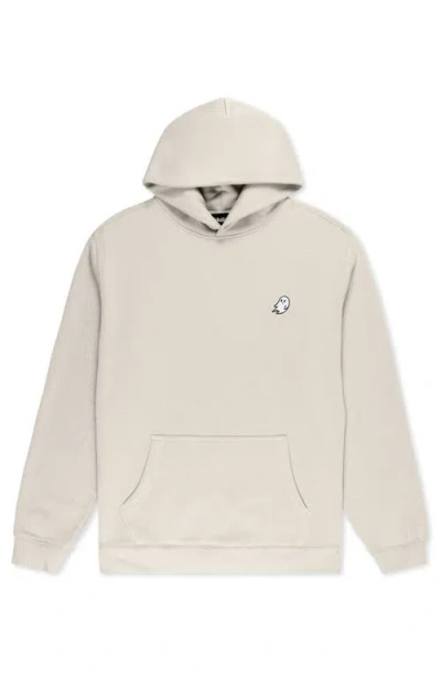 Dalix Ghost Relaxed Midweight Fleece Pullover Hoodie In Brown