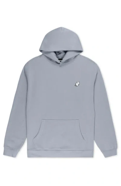 Dalix Ghost Relaxed Midweight Fleece Pullover Hoodie In White