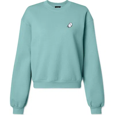 Dalix Ghost Relaxed Sweatshirt In Arctic Blue