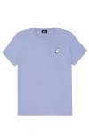 Dalix Ghost Womens Relaxed Tee In Lavender Blue