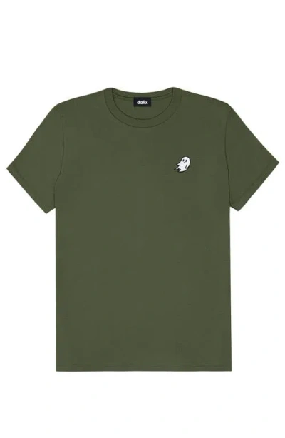 Dalix Ghost Womens Relaxed Tee In Military Green