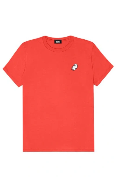 Dalix Ghost Womens Relaxed Tee In Poppy Red