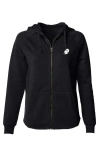 Dalix Ghost Zip Fleece Hoodie In Black