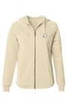 Dalix Ghost Zip Fleece Hoodie In Bone