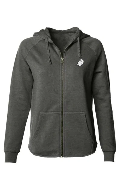 Dalix Ghost Zip Fleece Hoodie In Shadow
