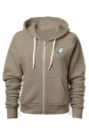 Dalix Ghost Zip Hoodie In Heather Stone
