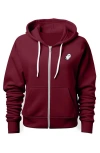 Dalix Ghost Zip Hoodie In Maroon