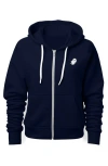 Dalix Ghost Zip Hoodie In Navy Blue