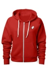 Dalix Ghost Zip Hoodie In Red