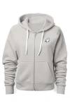 Dalix Ghost Zip Hoodie In Silver