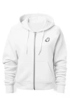Dalix Ghost Zip Hoodie In White