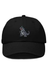 Dalix Giant Lizard Embroidered Dad Hat In Black