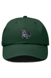 Dalix Giant Lizard Embroidered Dad Hat In Dark Green