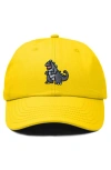Dalix Giant Lizard Embroidered Dad Hat In Gold