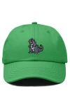 Dalix Giant Lizard Embroidered Dad Hat In Kelly Green