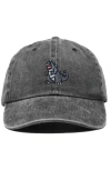 Dalix Giant Lizard Embroidered Dad Hat In Washed Gray