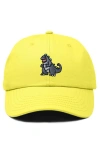 Dalix Giant Lizard Embroidered Dad Hat In Yellow