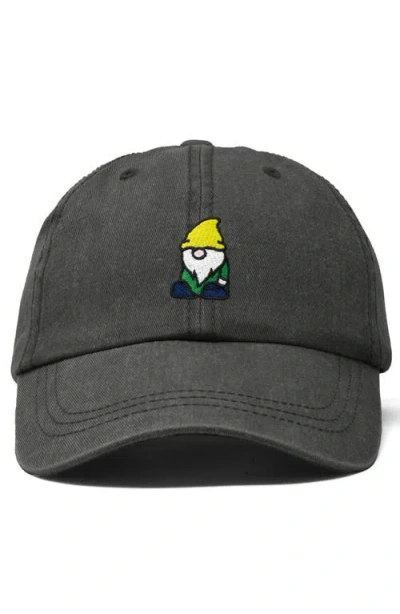 Dalix Gnome Embroidered Dad Hat In Gray